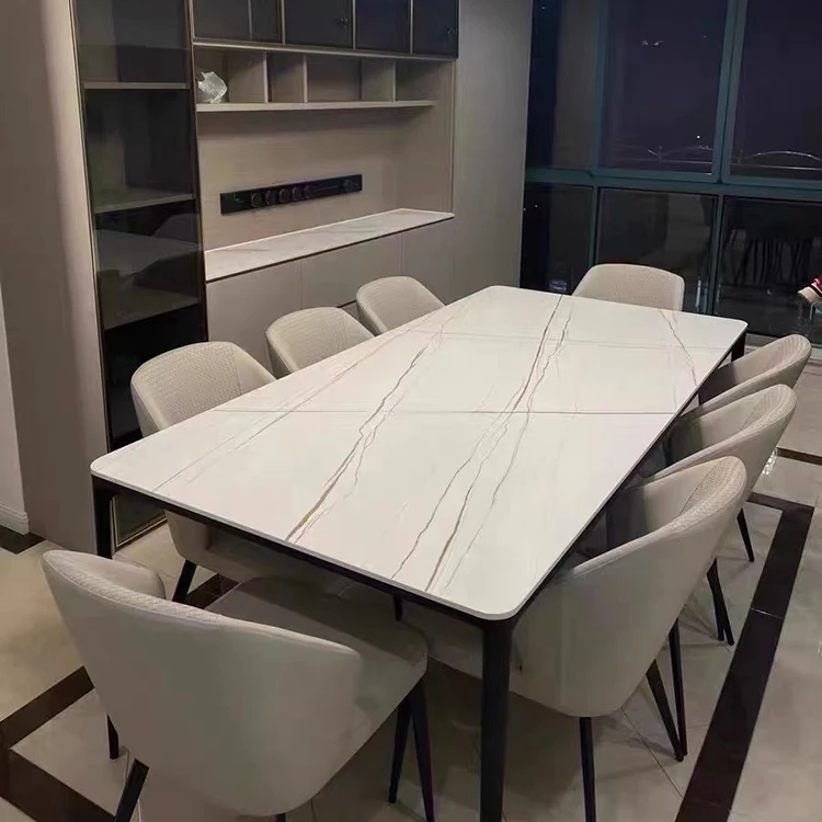 Роскошная мебель для дома, Современная квадратная мебель, стулья и обеденный стол