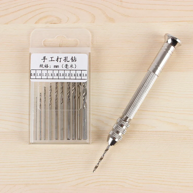 INTODIY Mini Twist Hand Drill Bits Manual Drill Set for DIY Jewelry Resin Craft