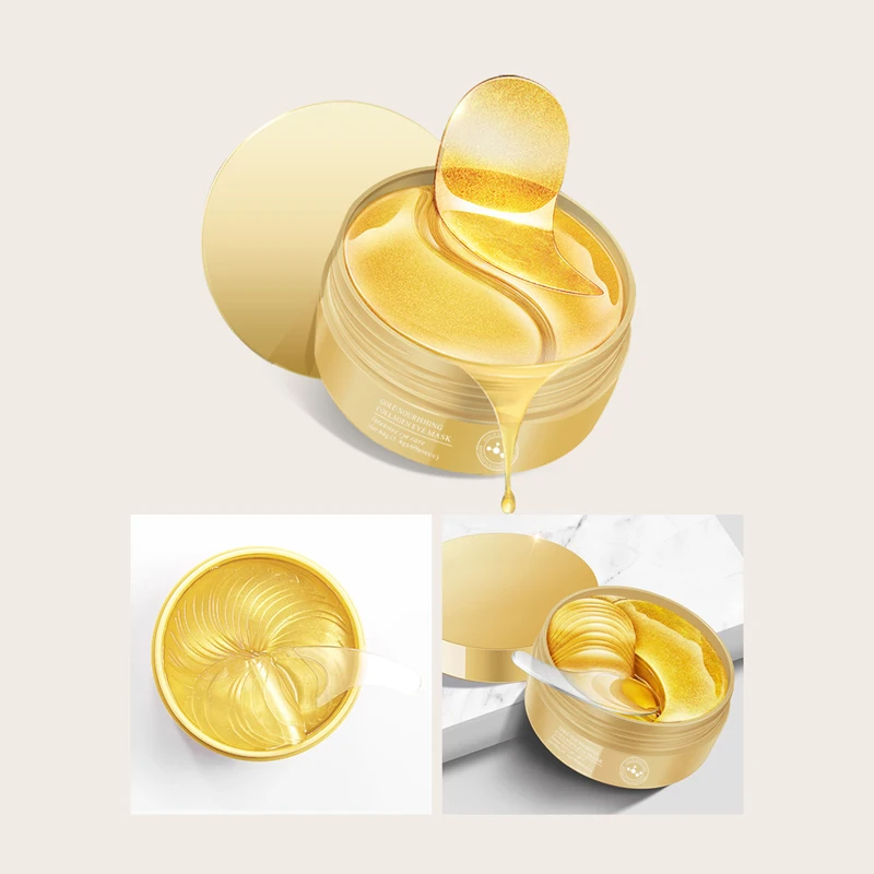 Wholesale KOEC 24K Gold Eye Patch Silicon 60pcs Wholesale Mask for Puffy Eye and Dark Circle Nourish Moisturizing Under Eye Mask
