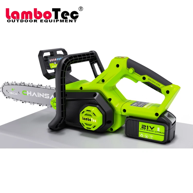 Lambotec 12 inch Lithium battery brushless Chain Saw electric cordless  Chainsaw
