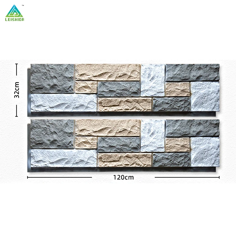 Brick and stone shape Artificial PU Stone Exterior Wall Panel for Decorative Indoor or Outdoor Use