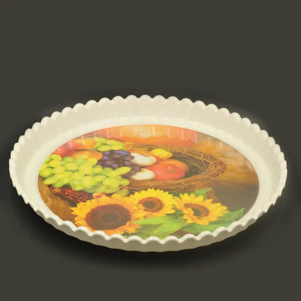 Wholesale Good Quality European Tray Hotel Room Service Coffee Tea Fruit Melamine Trays Big Size