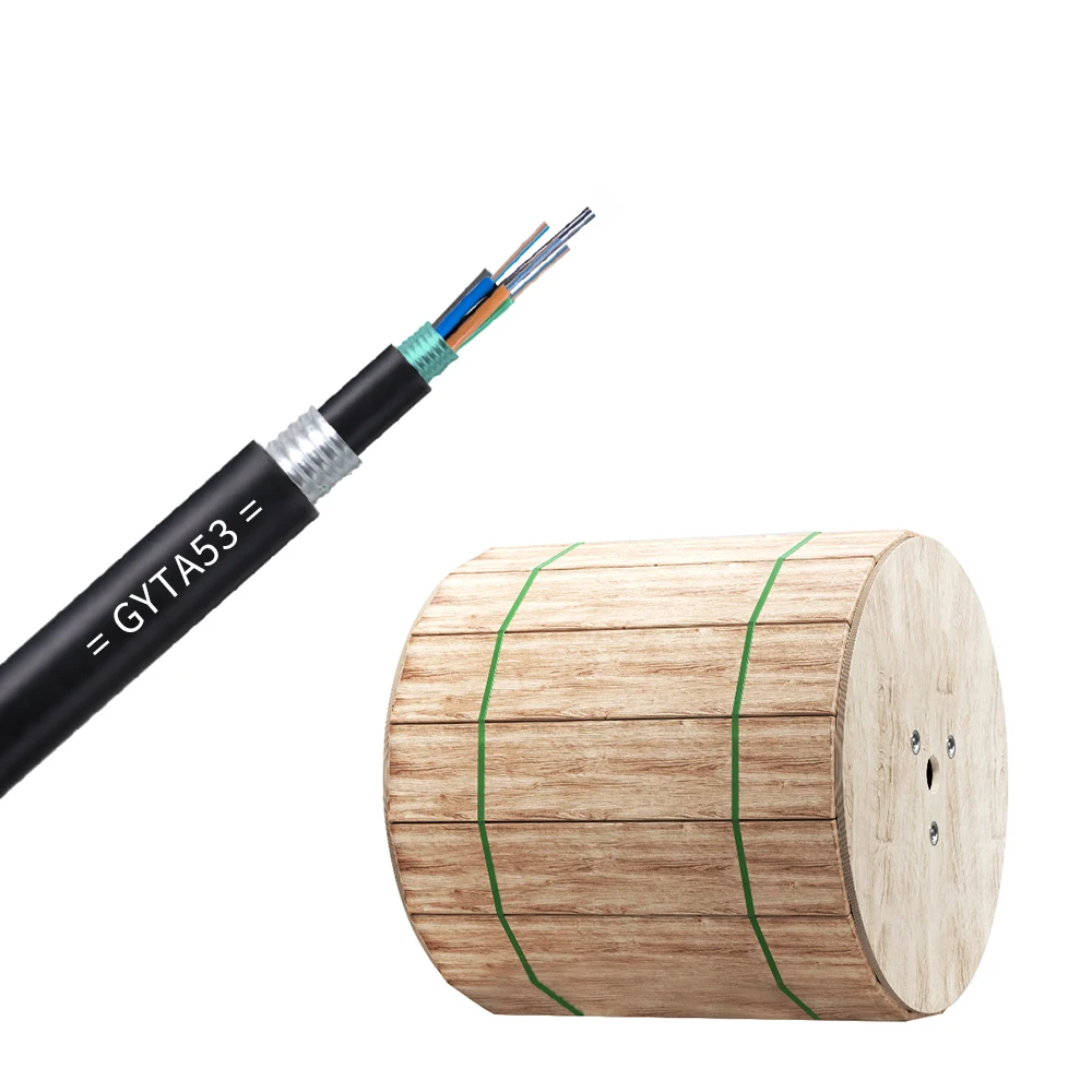 fibra optica 2 4 6 8 24 32 48 84 96 144 288 cores Armoured Optical Fiber Cable GYTA Gyts GYTA53 GYTS53 GYXTW Fiber Cable