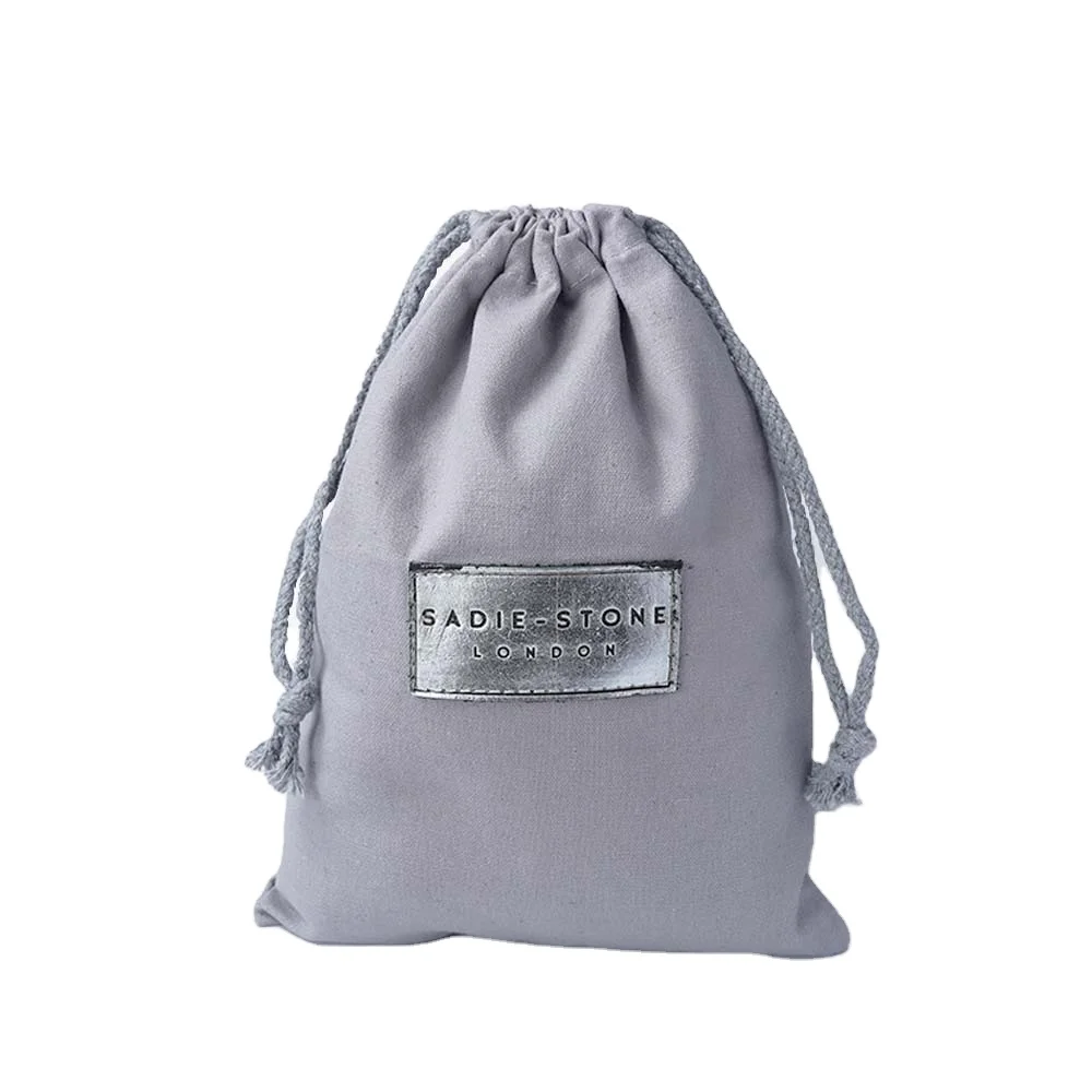 Индивидуальные хлопковые Сумки на шнурке многоразовые Экологически чистые маленькие