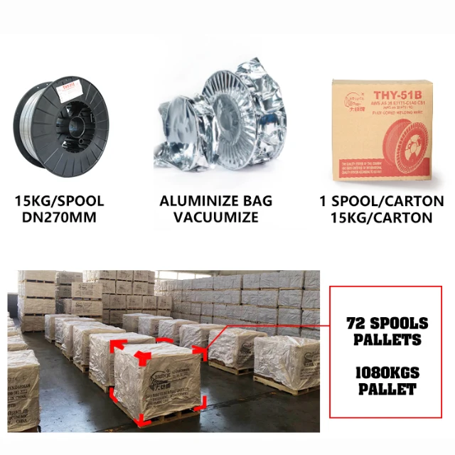 Bridge brand carbon steel mig flux cored welding wire e71t-1c