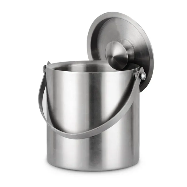 
Bar Luxury silver Beer Champagne Ice Cooler Stainless Steel Wine Ice Buckets With lid & handle 