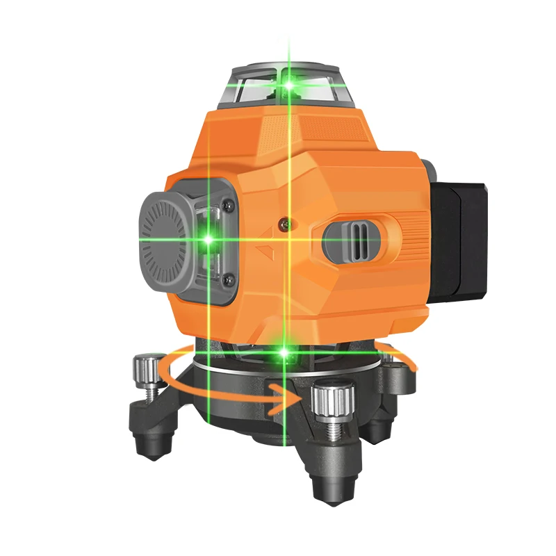 16 Line Laser Level Bluetooth Function&Remote Control 4D 360 Degree Rotary Green Beam laser level for Stair laying