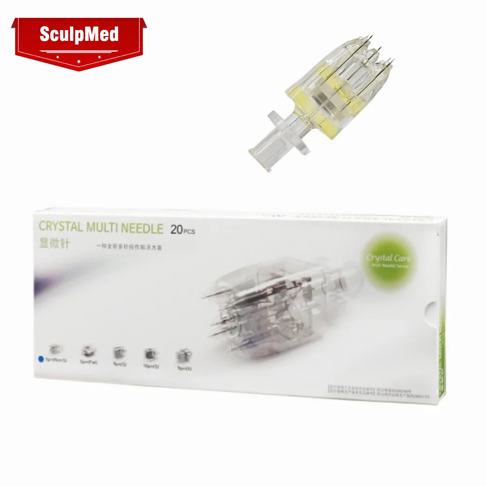 Dermal Or Buttock Filler Crystal 5-Pin Multi Meso For Hyaluronic Acid Dermal Filler Injections To Remove Wrinkles