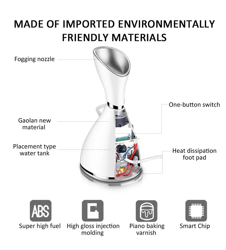 Dropshipping home use multifunction hot and cold portable vapozone face stface steam machine facial steamer