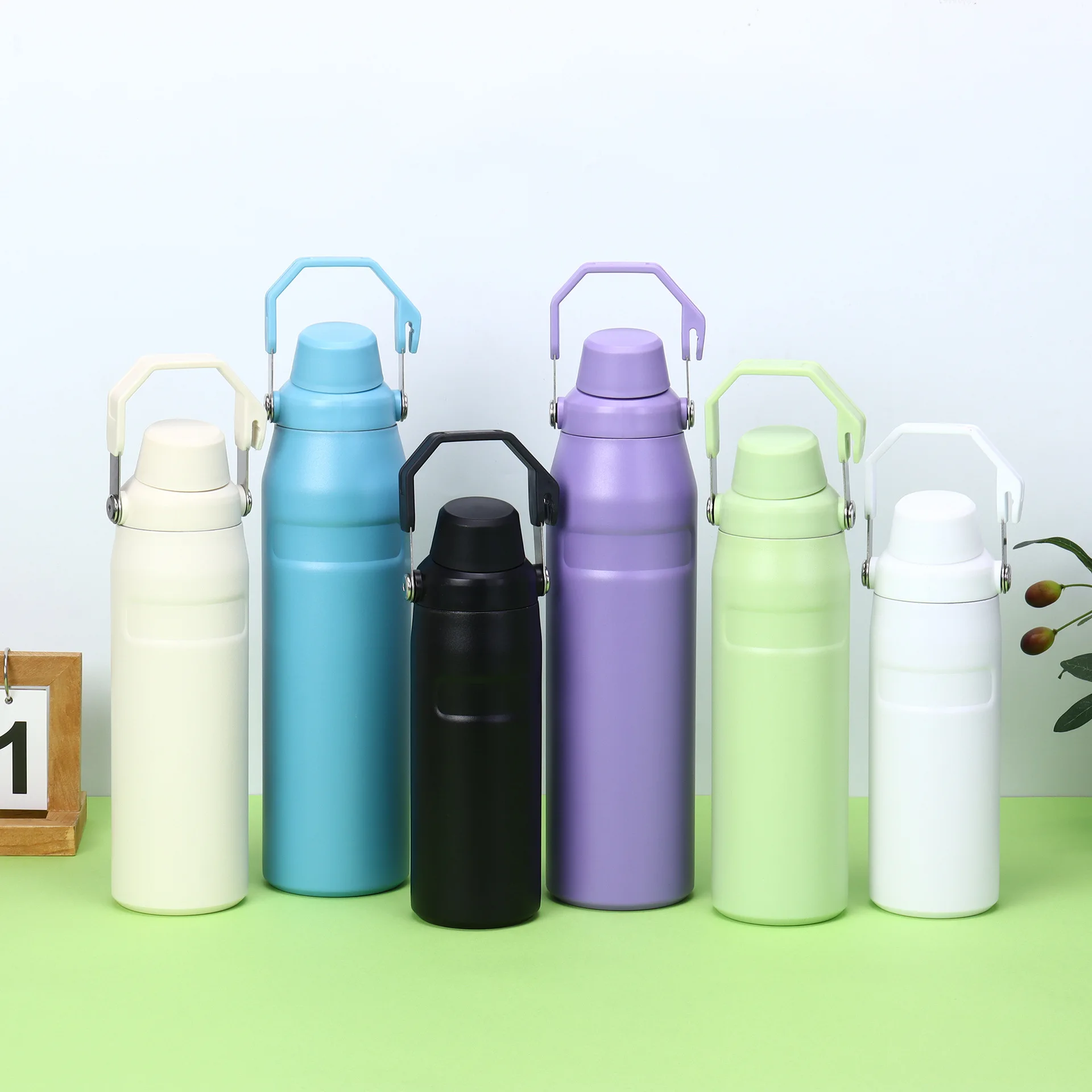BPA Free Double Wall Stainless bottle Steel Thermos Flask Vacuum Insulated Water Bottle with Handle Spout Sip Lid