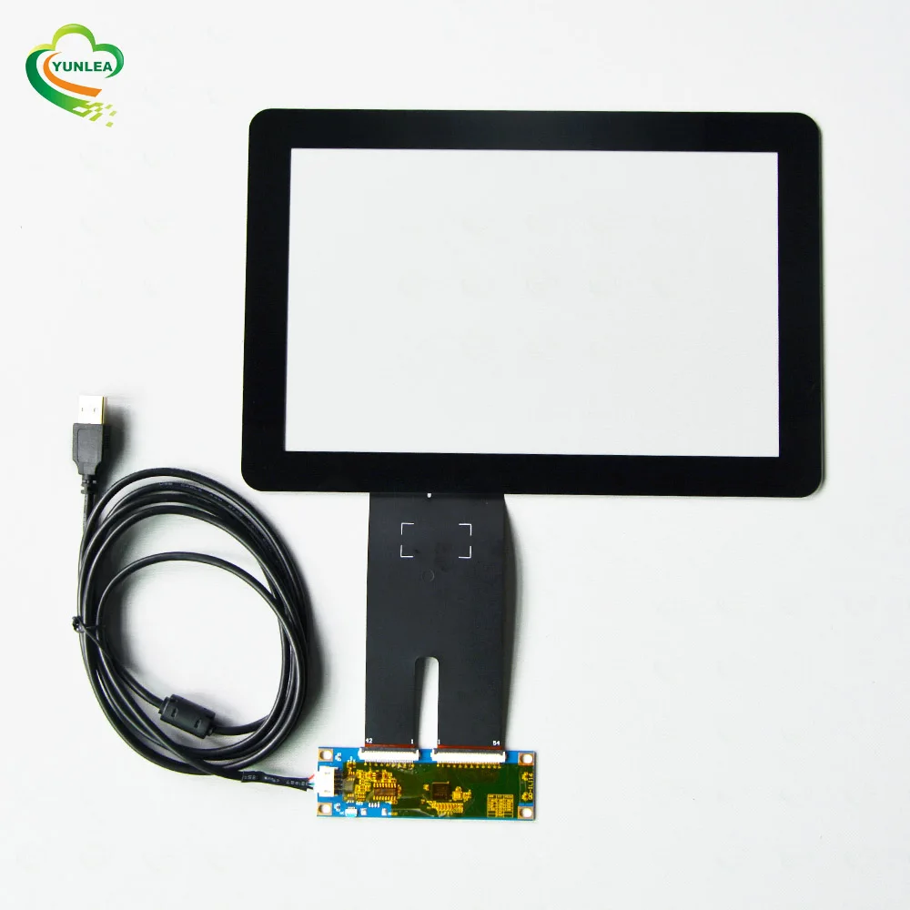 Yunlea custom usb touchscreen EETI ILITEK  projected 7 8 10.112.1 inch capacitive touch screen panel overlay kit