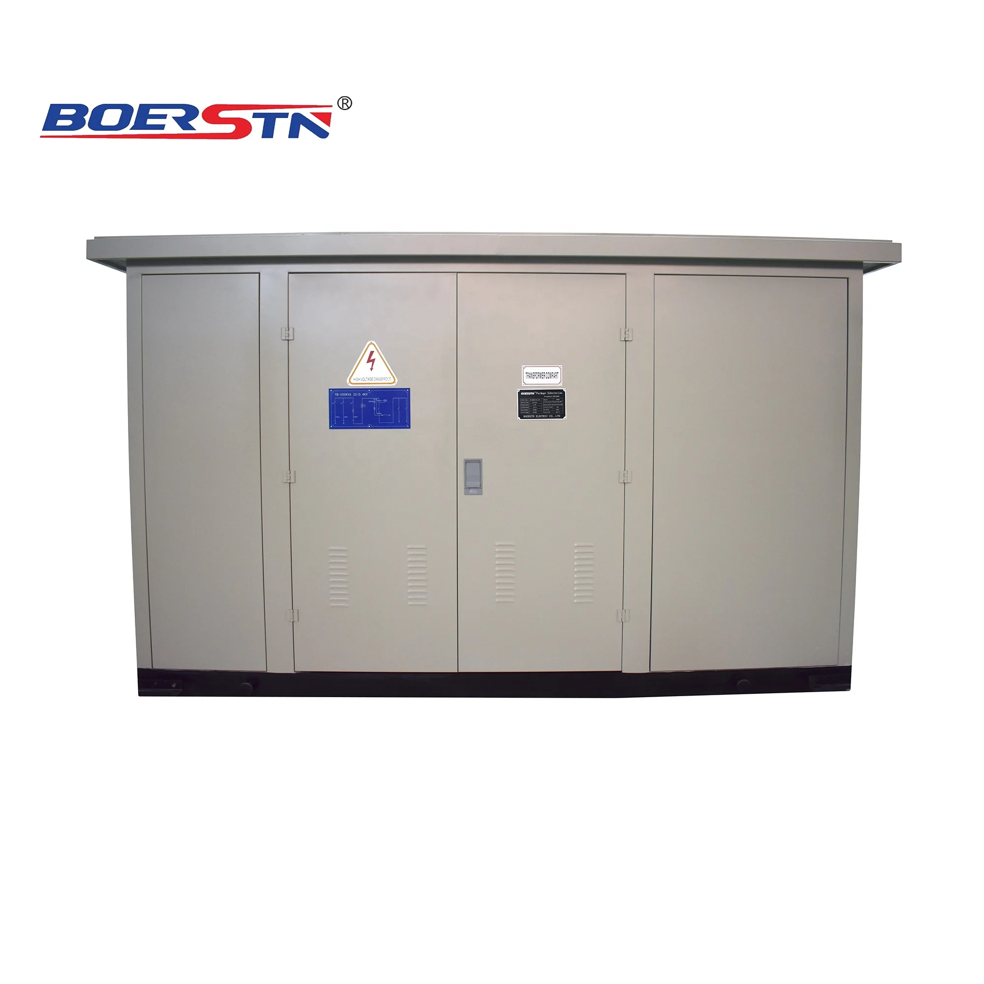 Three Phase Electrical Prefabricated Distribution Transformer Cubicle Sub Station