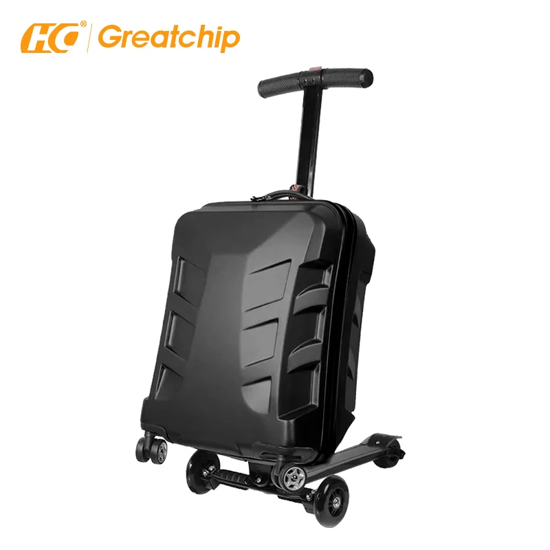 scooter suitcase travel luggage on wheels ride carry on trolley luggage bag gift Skateboard Case