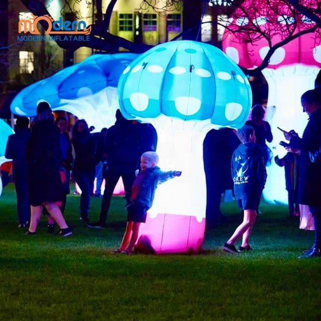 large inflatable mushroom model led lighting decoration props for party