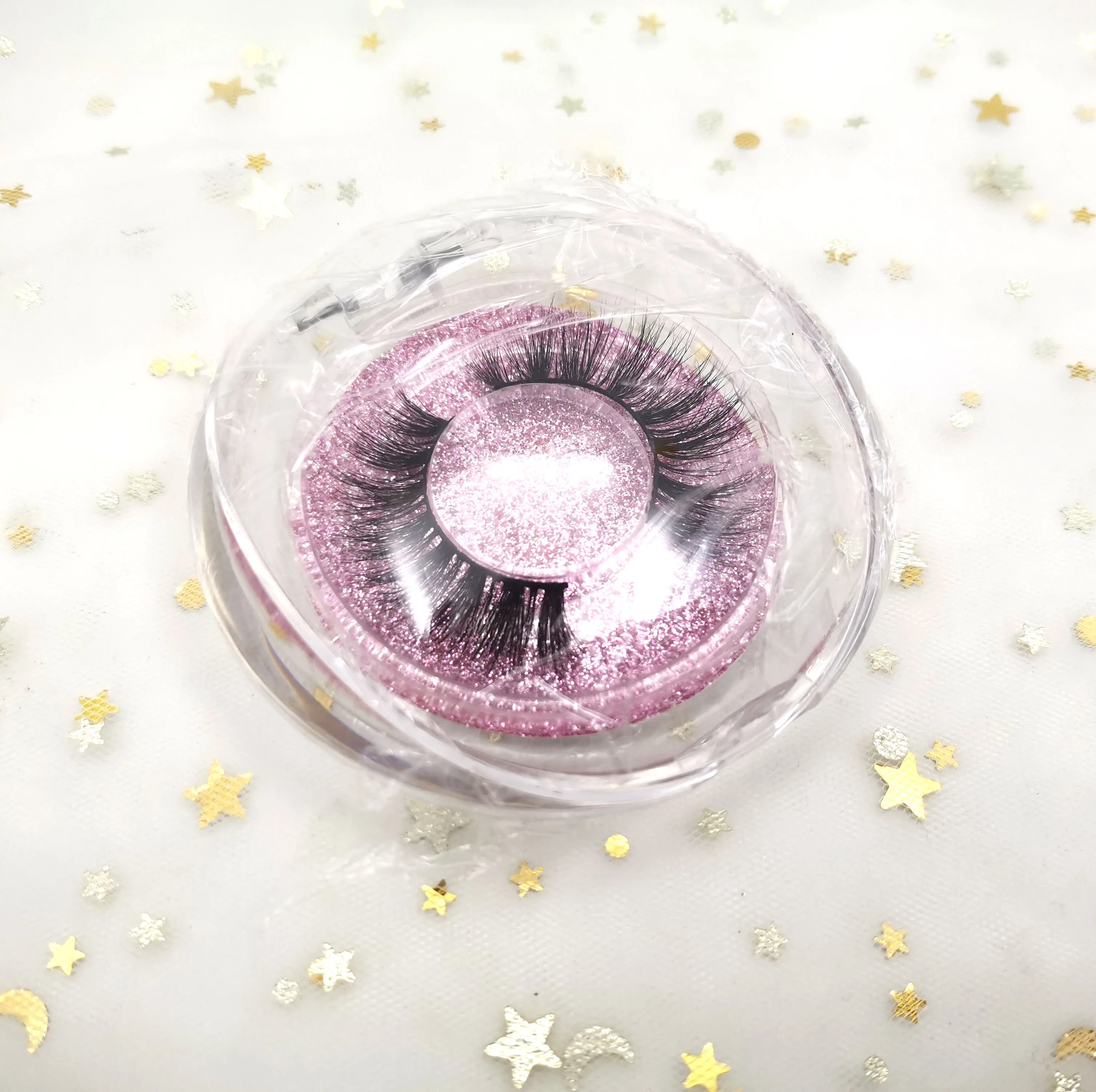 
3D multi layered 25mm natural long mink lashes wholesale fluffy mink eyelash vendor 