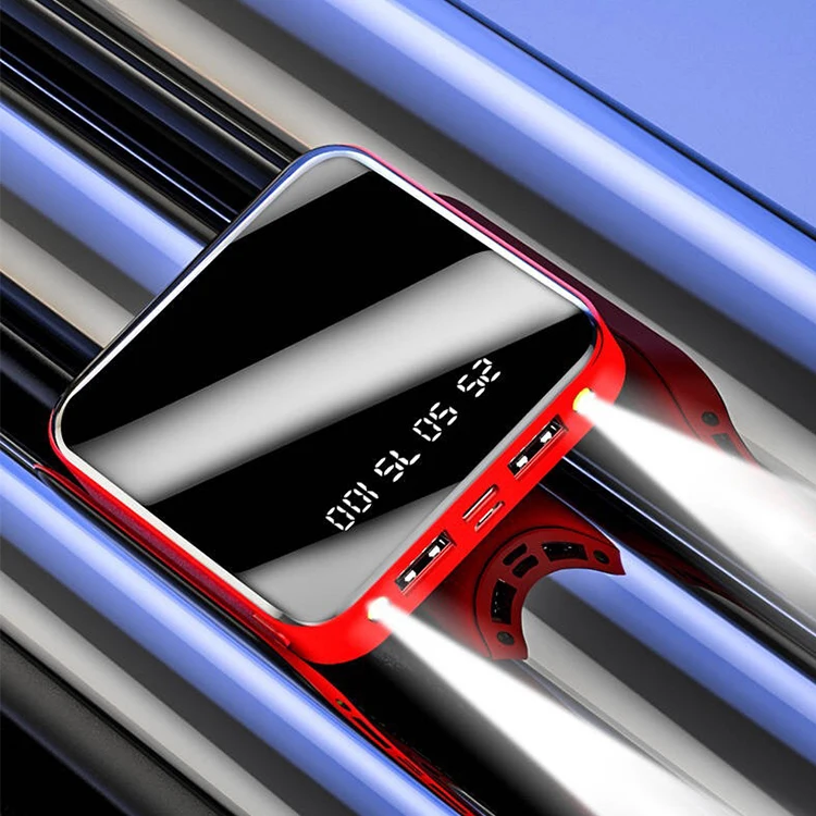 Mini 10000mAh Power Bank 5000mah External Battery Charger Digital PowerBank Dual USB Charge with LED Light