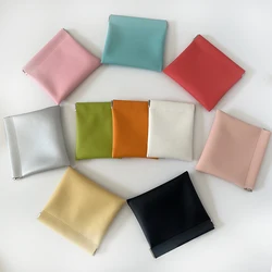 Wholesale Custom PU Jewelry Pouch Bag Elegant Leather Mini Makeup Cosmetic Pouch