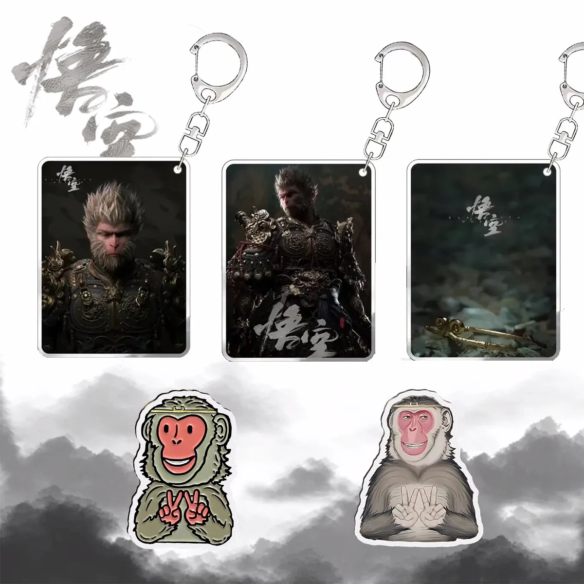 Black Myth Wukong game steam Monkey King game peripheral acrylic bag pendant Wukong avatar mobile phone hanging microphone