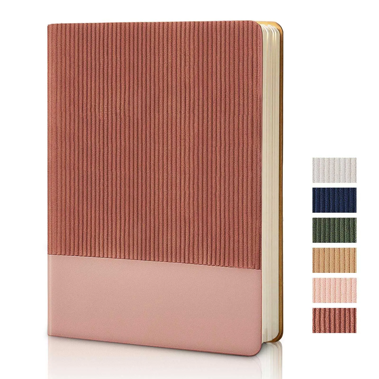 100GSM Wide Ruled Leather Christmas Notepad Portfolio Folders Custom Diary Printing Tomoe River Paper Notebook Soft Cover