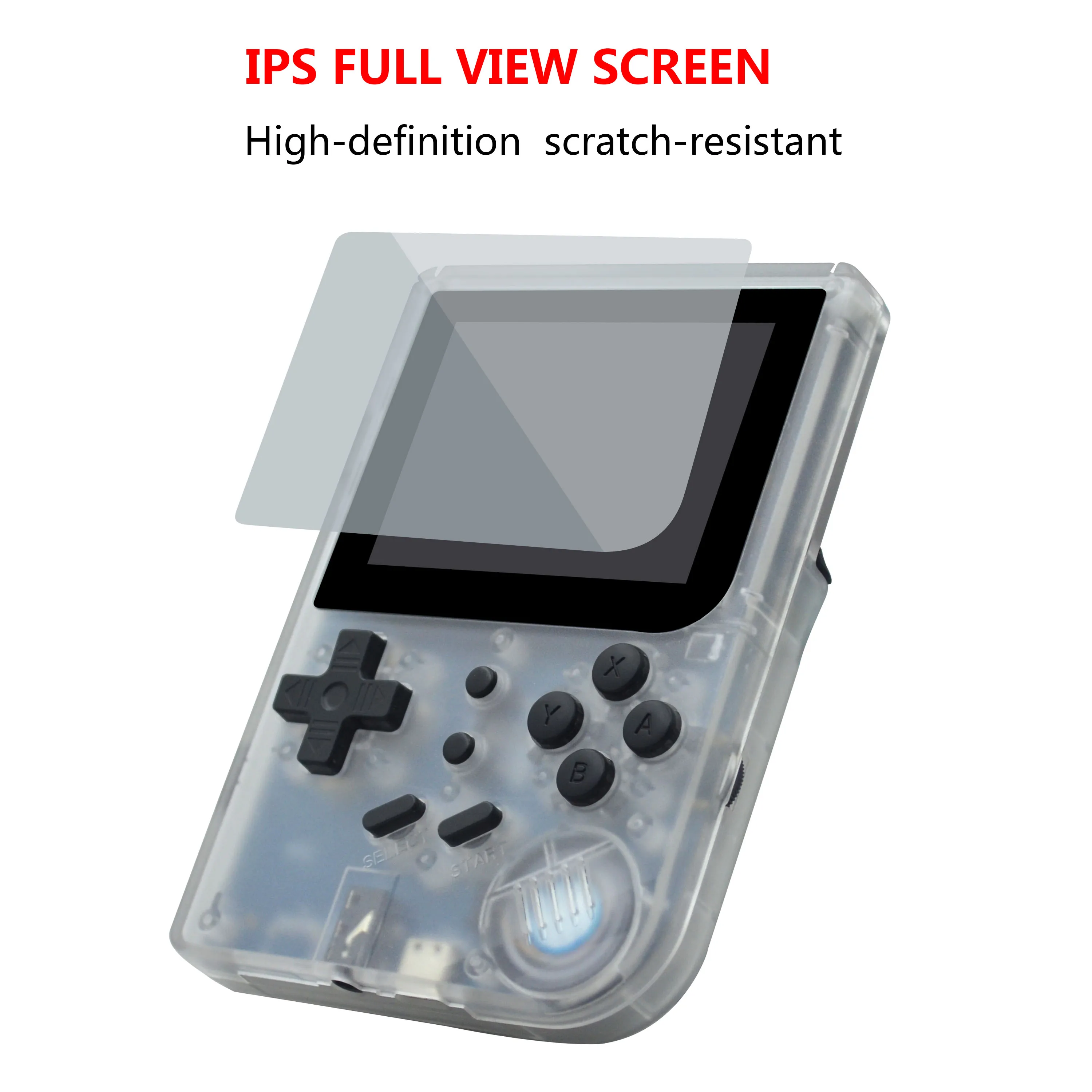 Anbernic Retro Game 300 Handheld Game Console RG300 Opendingux System with 3000 Games-Translucent White