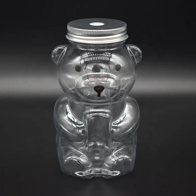 Lovely Animal Shape Bottle Eco-Friendly PET Beverage Bottle Fruit Smoothie Bottle
