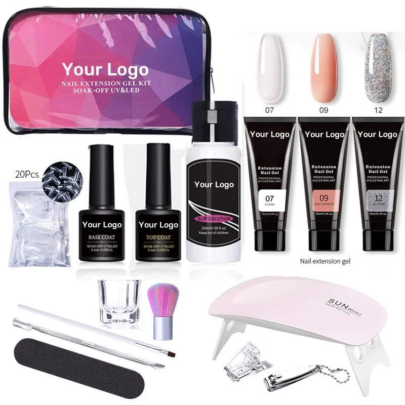 Nail Supplies Beauty Products Wholesale Hema Free 15ML Nail Polish Gel Enamel UV Poly Acrylic Gel Kit Set