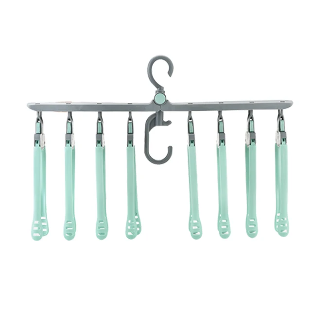 New 8 In 1 Non Slip Plastic Foldable Hangers Magic Clothes Hanger Space Saving Organizer Cloth Rack Plastic Clothes Hanger