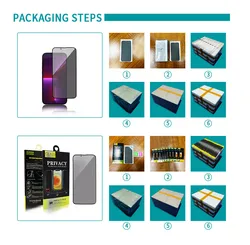 For Iphone 11 12 13 Mini Pro Max 9H 0.33MM Anti Spy Privacy Tempered Glass Screen Protector For Iphone