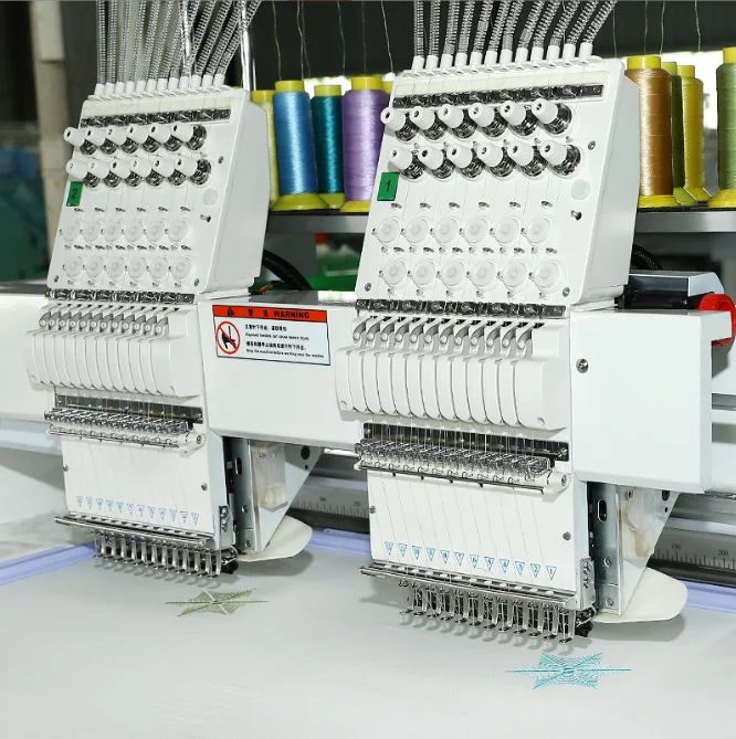 Hot selling Computerized 2 head embroidery machine for all kinds of fabrics