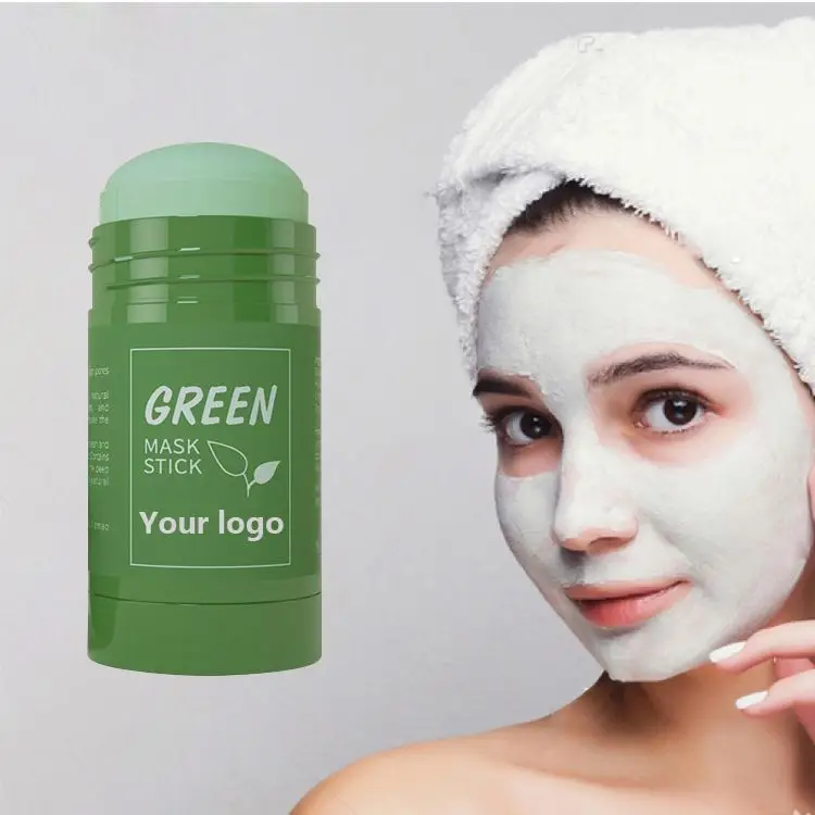Зеленая маска палочка крем косметика чайная грязь хирургическая маска коробка Очищающая кожу Очищающая глина избавление известь для черных точек
