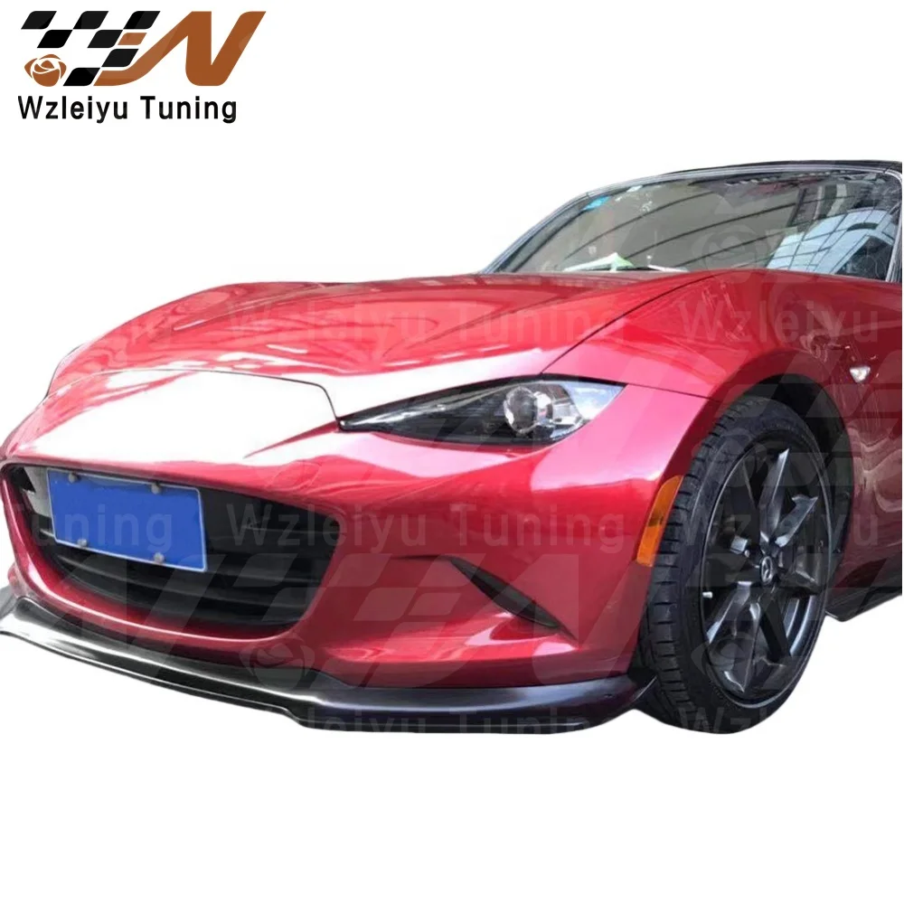 RB Style Carbon Fiber Front Bumper Lip Fit For Mazda MX5 ND 16-21 High Quality Fitment