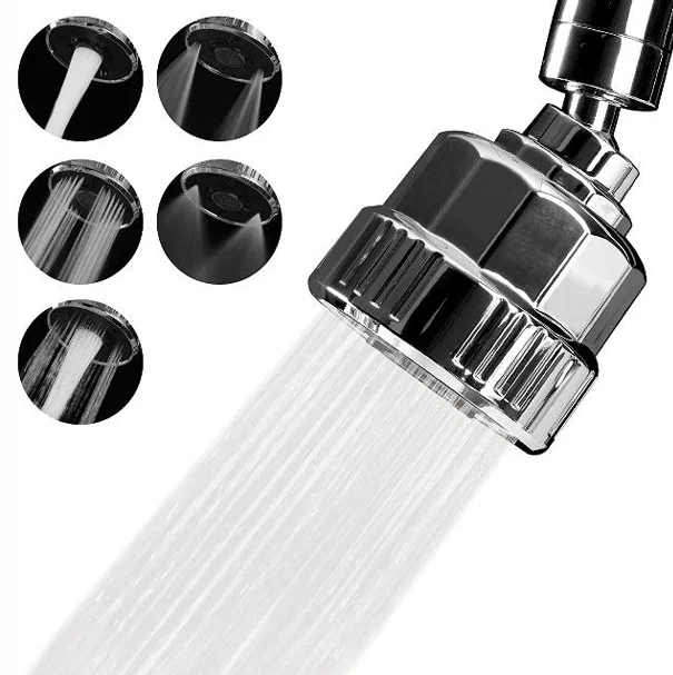 High Quality Kitchen Faucet Aerator 360° Rotatable Spray Head Nozzle for Kitchen Bathroom 5 Modes Spray Setting Multi Functions