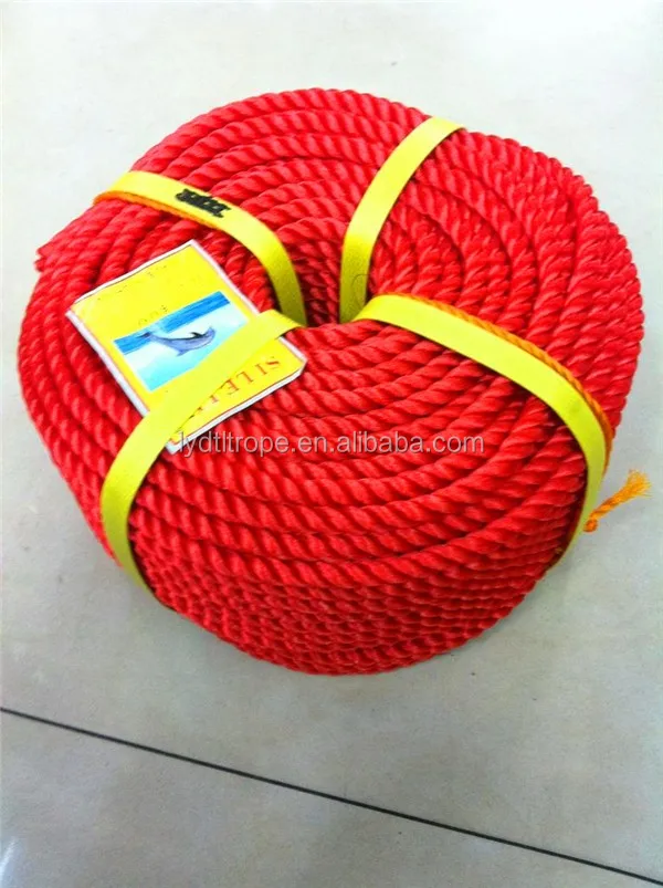 Manufacturers 8mm 6mm 18mm 3 Strand  4Strands Pe Rope Gold Monofilament Polyethylene Fishing Packaging Rope