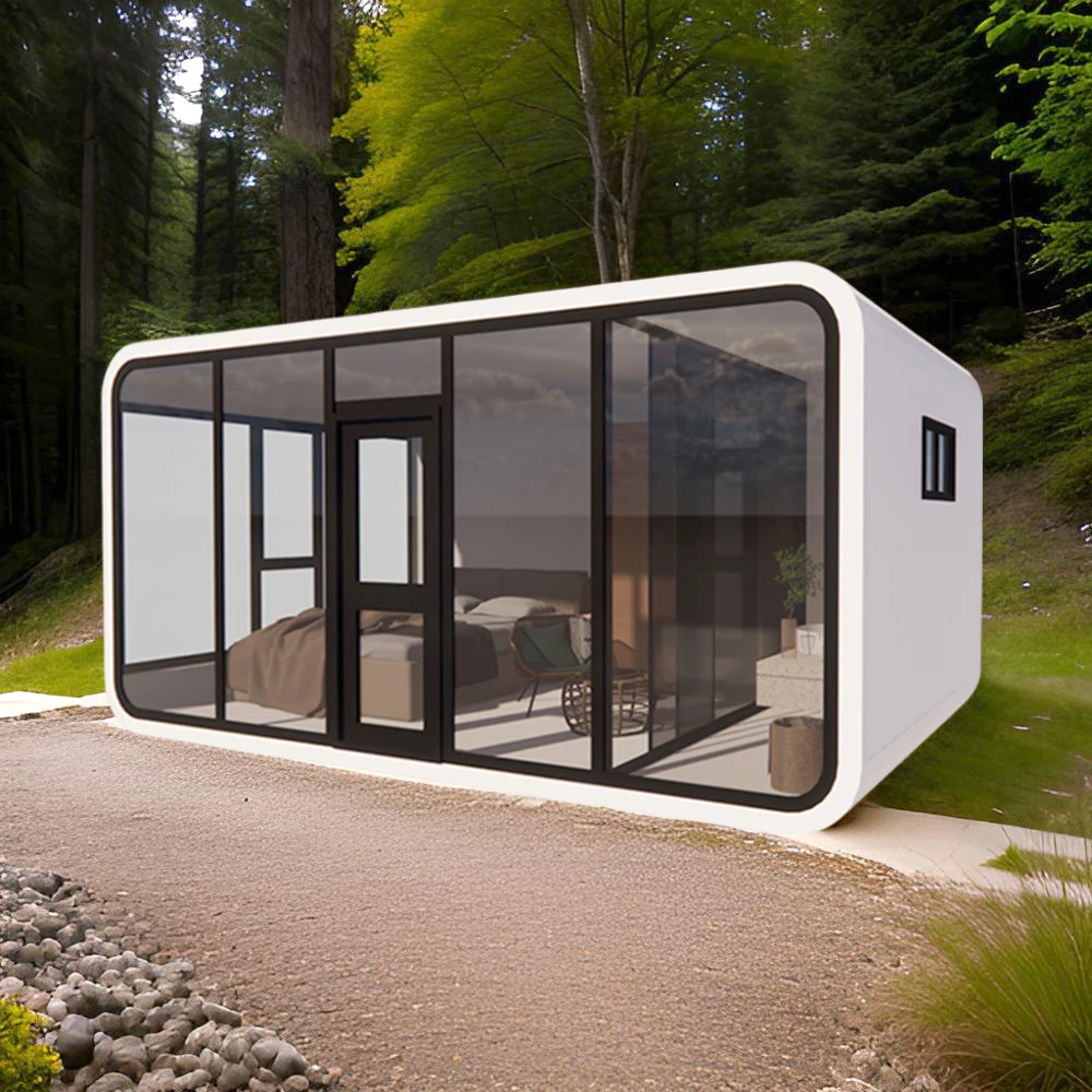 Modern Luxury Steel Container House Single Expandable Apple Cabin Prefab Villa for Sale Luxury Green Hotel Office Green Houses