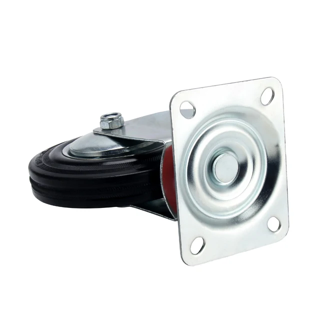 4inch Universal Rubber Cart Caster Wheel