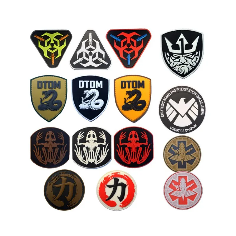 Low MOQ Custom Embroidery Patch Soft Hoody 3D Rubber PVC Patch For Backpack