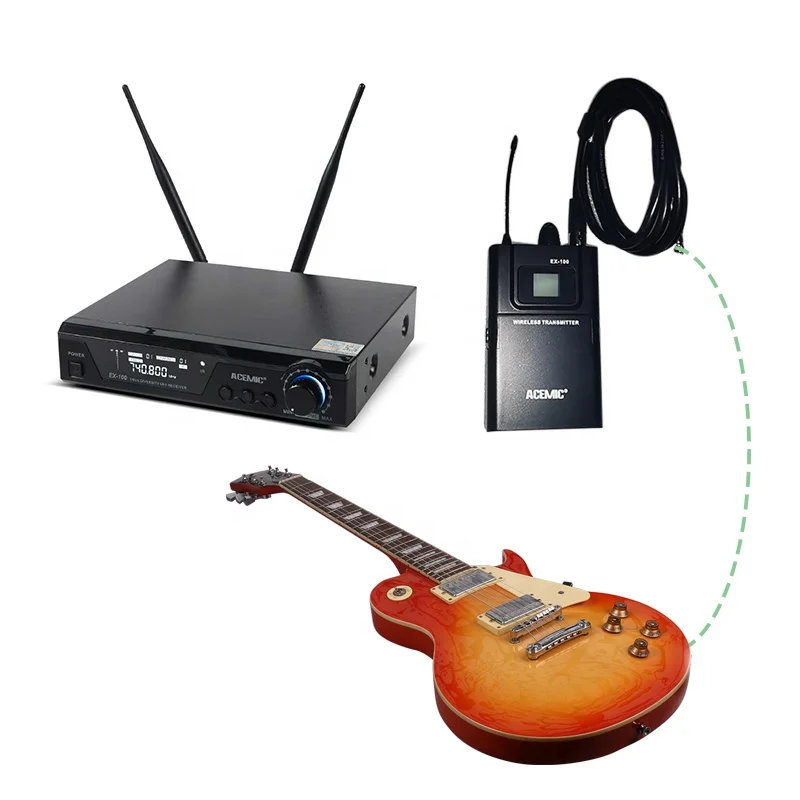 Беспроводная гитарная система acic EX100BP, профессиональная сцена, истинное разнообразие, УВЧ