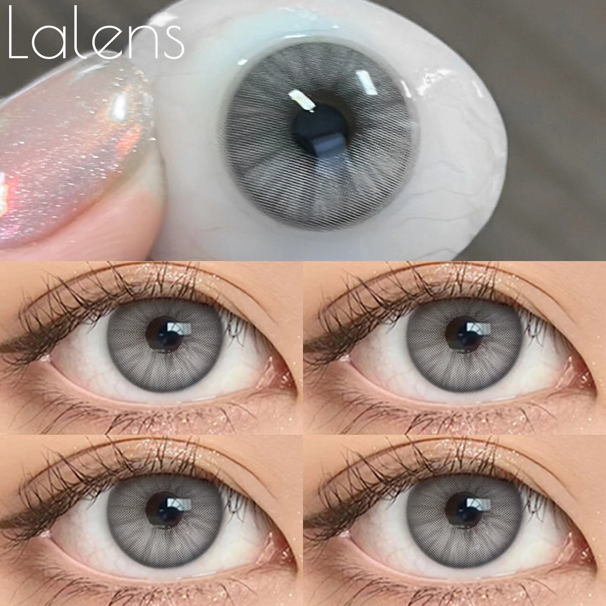 Lalens Meteor Blue 14.2MM Color Contact Lenses Wholesale Cosmetic Natural Brown Contact Lens Prescription For Dark Eyes