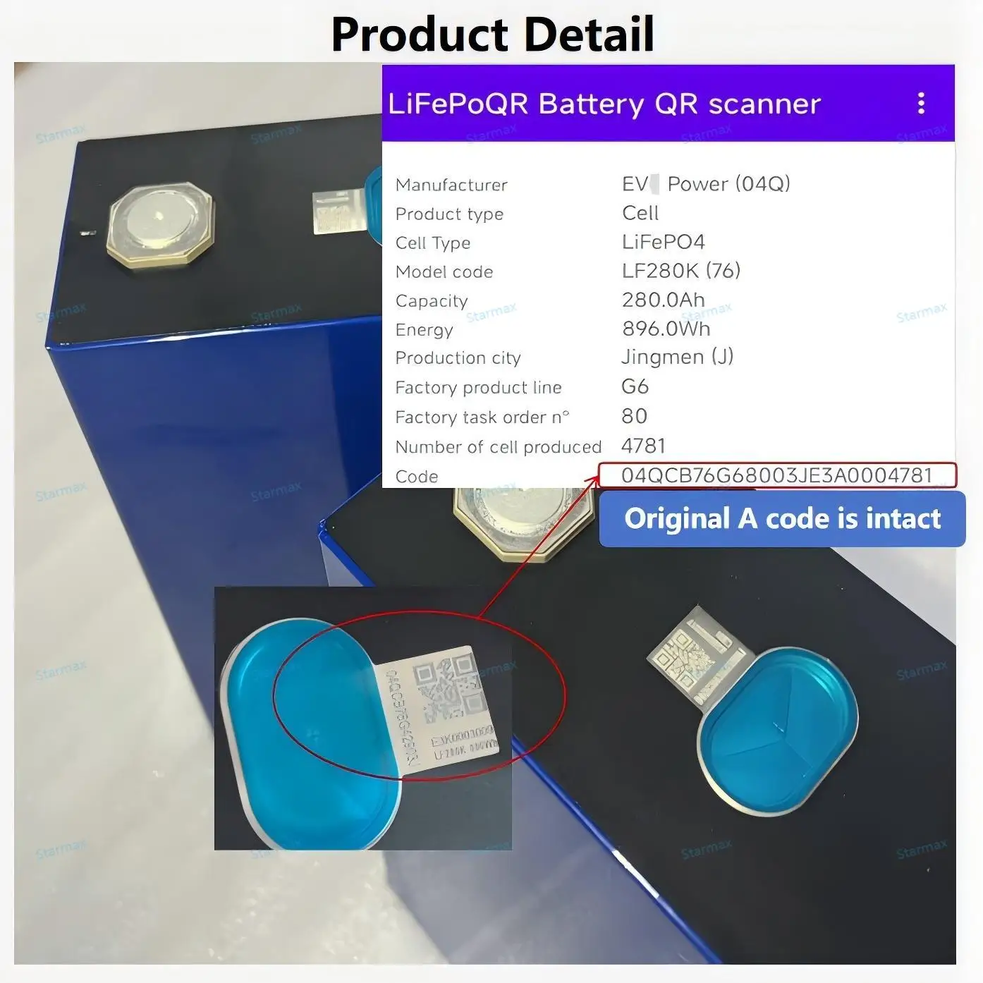 Starmax Ev 3.2 V 280Ah Solar Battery 3,2V 280Ah 3.2V Lifepo4 Battery Prismatic Cell For Home Energy Storage