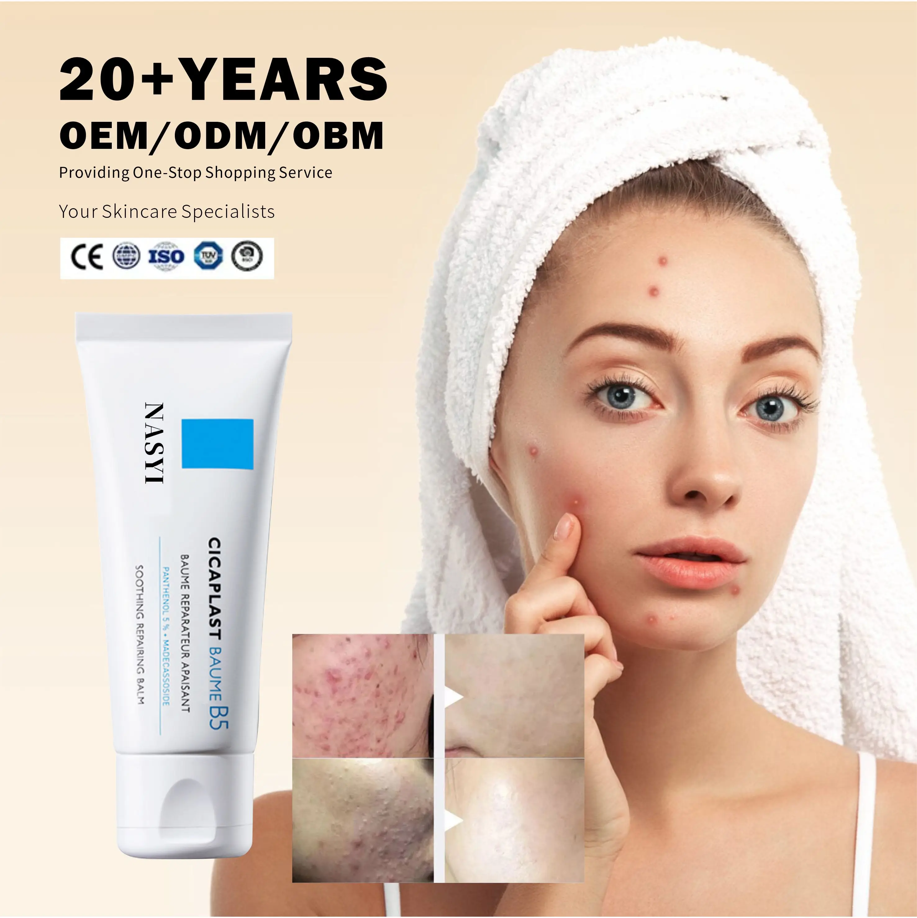 NASYI B5 Multi Effect Repair Moderate No Stimulate Facial Cream Remove Ance Desalt Blain Imprint Hydrating Face Cream 40ml