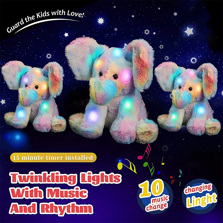 Cutely Baby Toy Musical Soft Plush Animal Electric Stuffed Elephant Toys