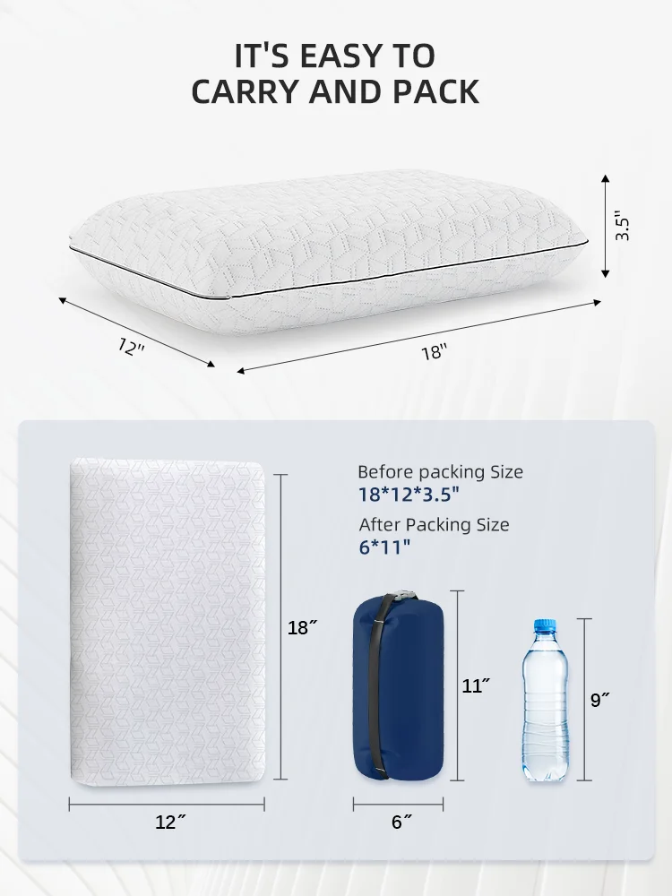 new sleep soft waterproof comfortable camping pillow memory foam