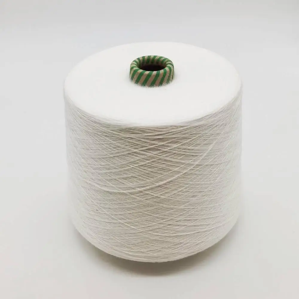 High elastic rabbit wool like core spun yarn viscose and nylon and polybutylece terephthalate blended yarn 28S/2,48NM/2