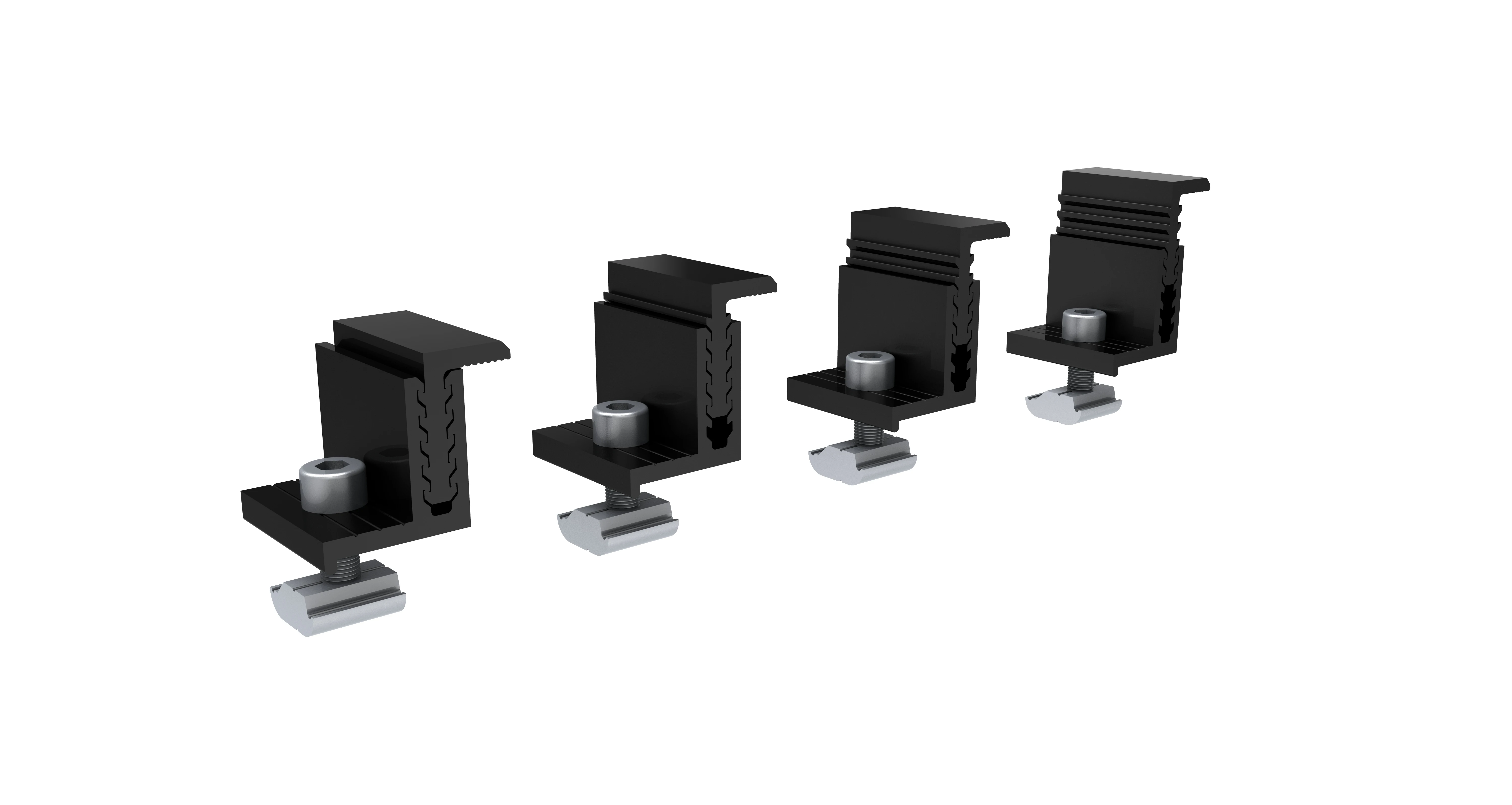 High quality solar panel adjustable end clamp for solar mounting system