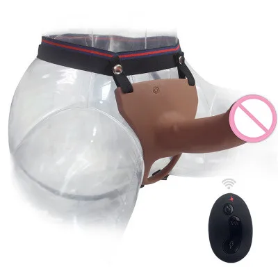 
 Страпон с пультом дистанционного управления фаллоимитатор вибратор с ремнем удлинитель пениса секс-игрушки для мужчин и женщин  