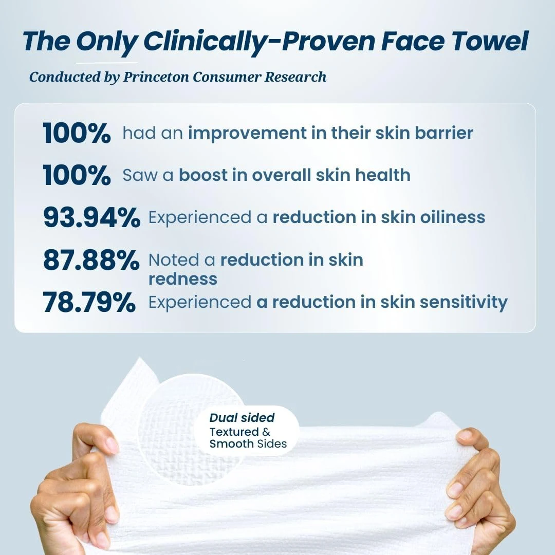 50 Counts Ultra Soft Makeup Remover Dry Wipes 100% Cotton Face Towel Disposable Face Towelette