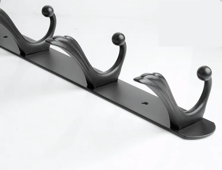 Stainless Steel Customized Black Wall Mounted Bedroom Hanging Clothes Coat Hooks