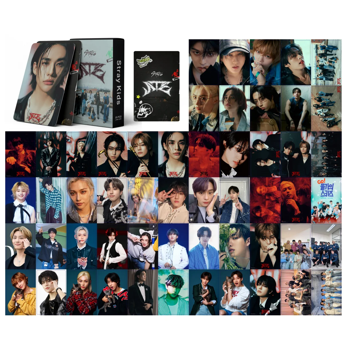 KPOP Boy Group 55pcs/box RIIZE Bangtan Boys 17  ATEEZ ZB1 Stray Kids JUNGKOOK Photocard Lomo Card Photo Card