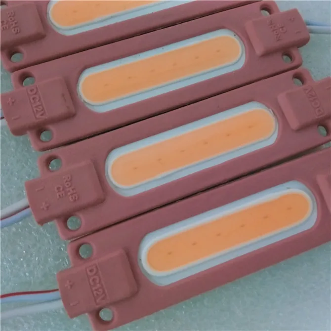 Розовый Инжекционный светодиодный модуль 2 4 Вт IP69 DC12V COB для наружного рекламного светодиодного