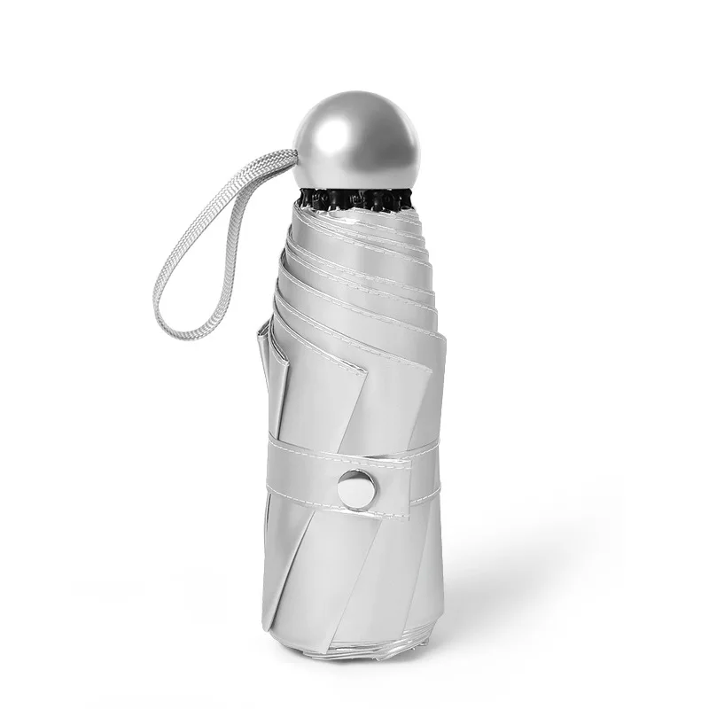 DD2659 Compact 5 Fold Umbrella For Rain Windproof Portable Sun Blocking UV Protection Ultra Light Weight Travel Umbrella